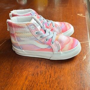 Toddler girl vans high tops size 7